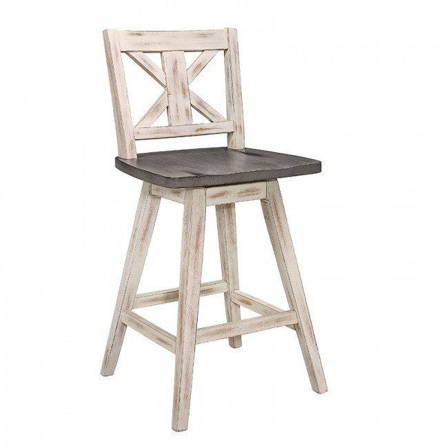 Antique white discount swivel bar stools