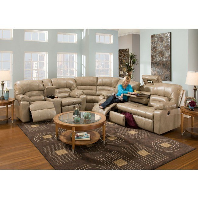 Dakota Reclining Sectional Set Oregon Trail Putty Franklin