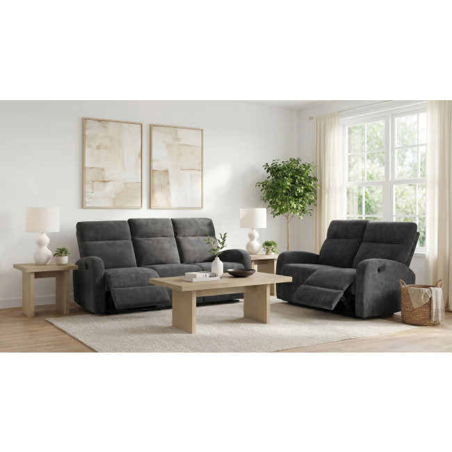 Hamilton Charcoal Grey Reclining Living Room Set
