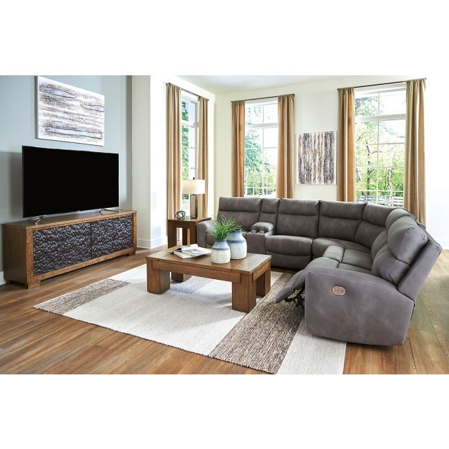 Next-Gen DuraPella Slate Modular Power Reclining Sectional Set