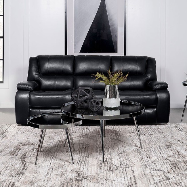 Camila Reclining Sofa (Black)