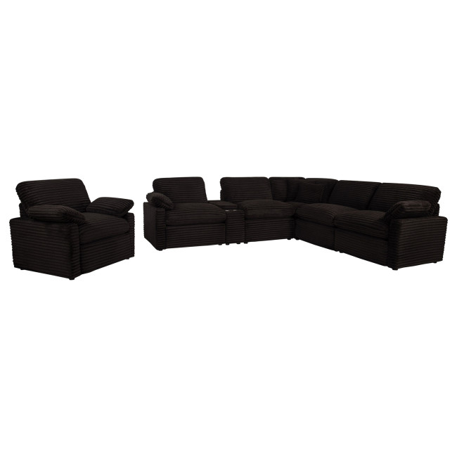 Collins Chocolate Brown Modular Power Reclining Sectional Set