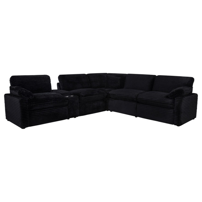 Collins Black 6-Piece Modular Power Reclining Sectional