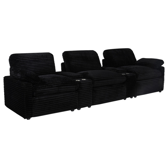 Collins Black Power Reclining Home Theater Seating