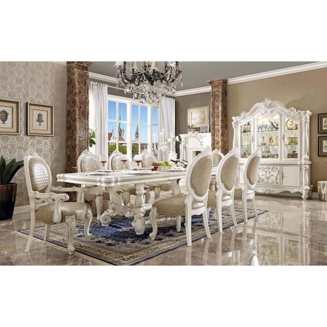 White formal online dining table