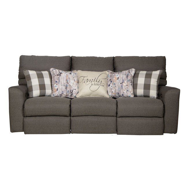Searsport Power Reclining Sofa w/ Power Headrests (Metal)