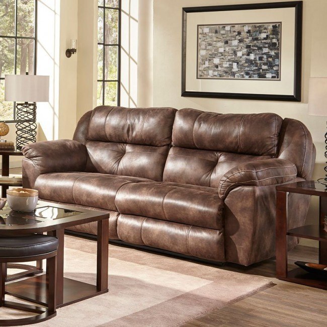 Ferrington Power Lay Flat Reclining Sofa Dusk Catnapper