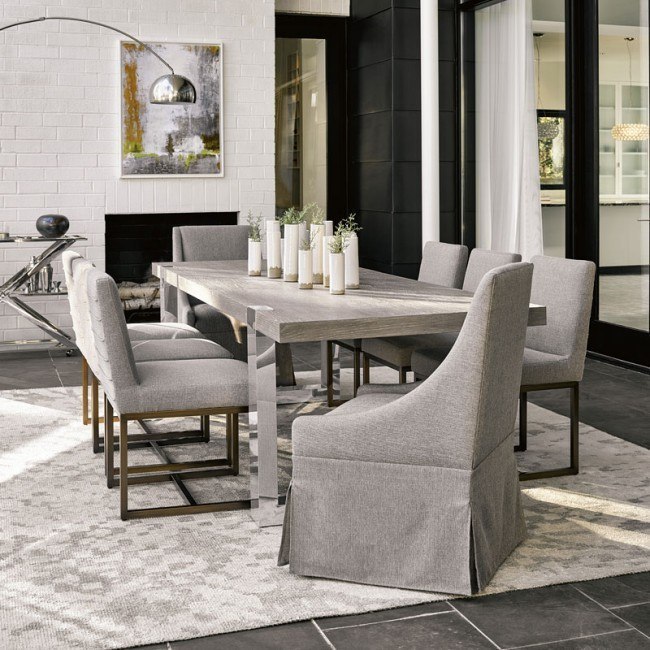 Modern Desmond Dining Room Set Flint w Chair Choices