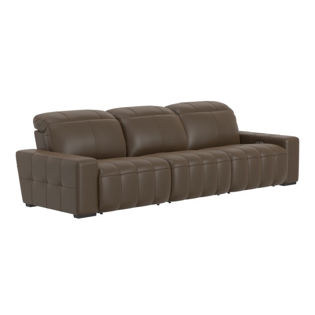 Spoleto Cafe Latte Power Reclining Sofa w/ Power Euro Headrests