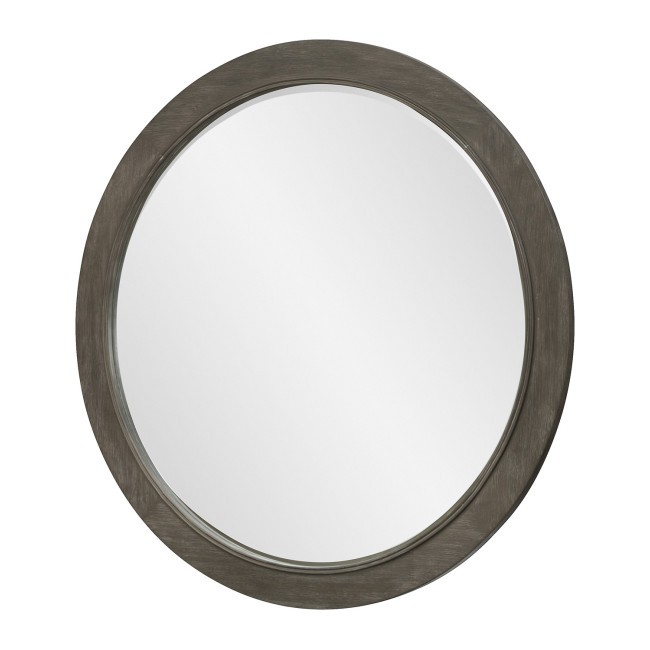 Maren Truffle Round Mirror