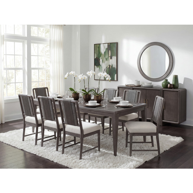 Maren Truffle Leg Dining Room Set w/ Woven Back Chairs