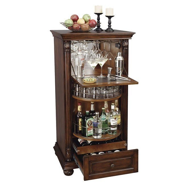 Cognac Wine And Bar Cabinet Howard Miller Furniture Cart