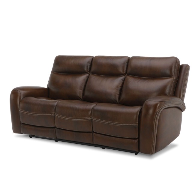Cognac top reclining sofa