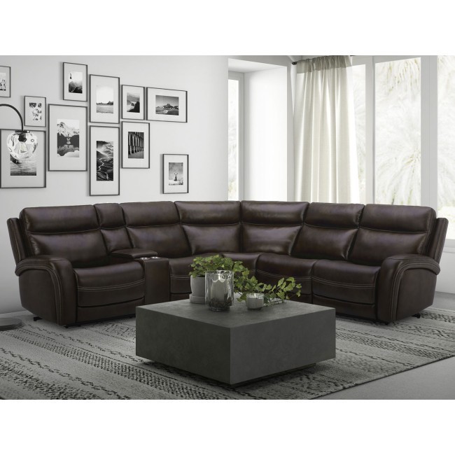 Blair Modular Power Reclining Sectional Set (Cognac)