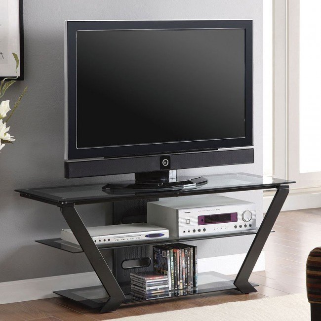 Contemporary Metal TV Console Coaster Furniture Furniture Cart
