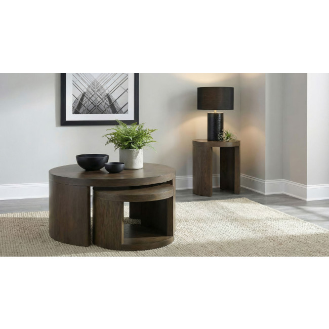 Sweeney Dark Walnut Nesting Occasional Table Set