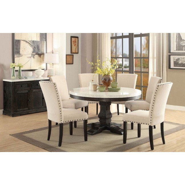 Nolan round pedestal online dining table