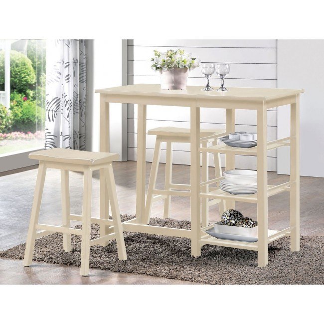Nyssa 3-Piece Counter Height Breakfast Set (Buttermilk)