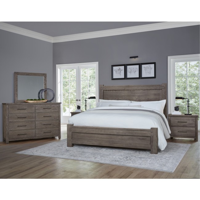 Dovetail Mystic Grey Poster Bedroom Set