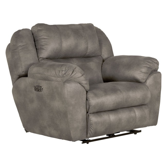 Ferrington Power Lay Flat Recliner w/ Power Headrest and Lumbar (Steel)
