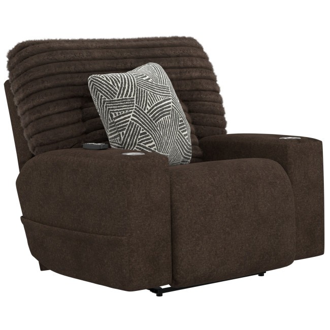 Zen Chocolate Power Lay Flat Recliner w/ CR3 Heat and Massage