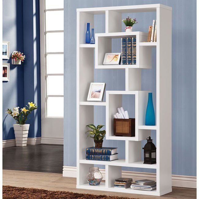 White contemporary sales bookshelf