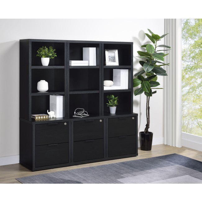 Westpark Black 3-Piece Bookcase Set