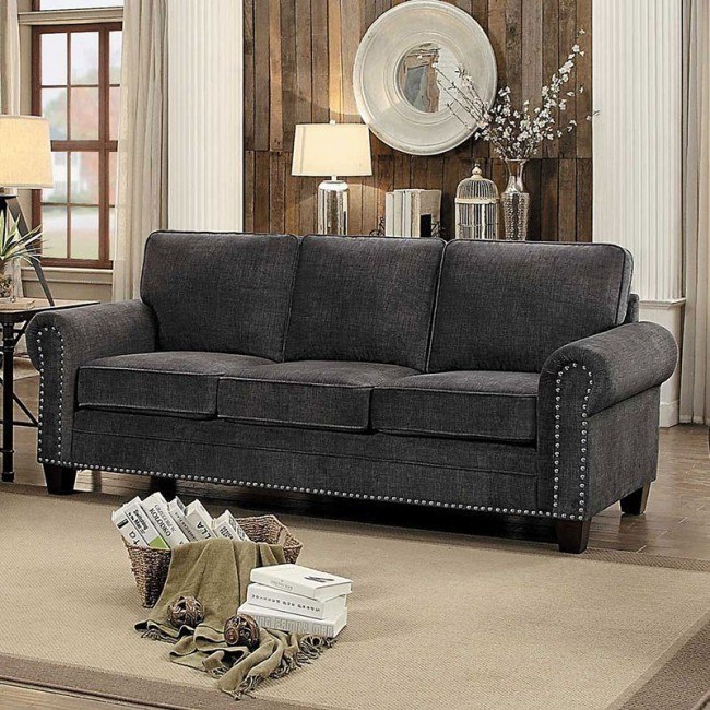 Cornelia Sofa Dark Gray Homelegance Furniture Cart
