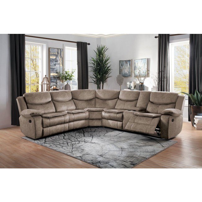 Microfiber reclining sectional 2025 with chaise