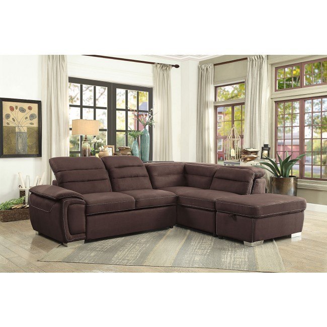 Reclining sectional with pull sales out bed
