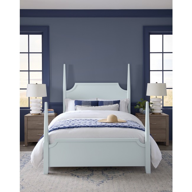 Tide and Timber Misty Blue Maple Pencil Poster Bedroom Set