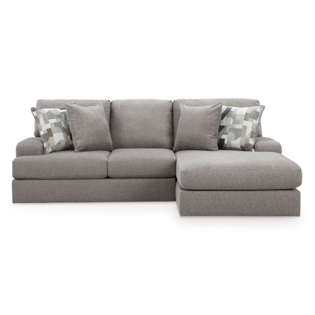 Lindon Smoke Right-Arm Facing Chaise 2-Piece Sectional