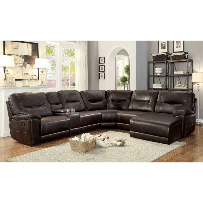 Dark brown outlet sectional with chaise