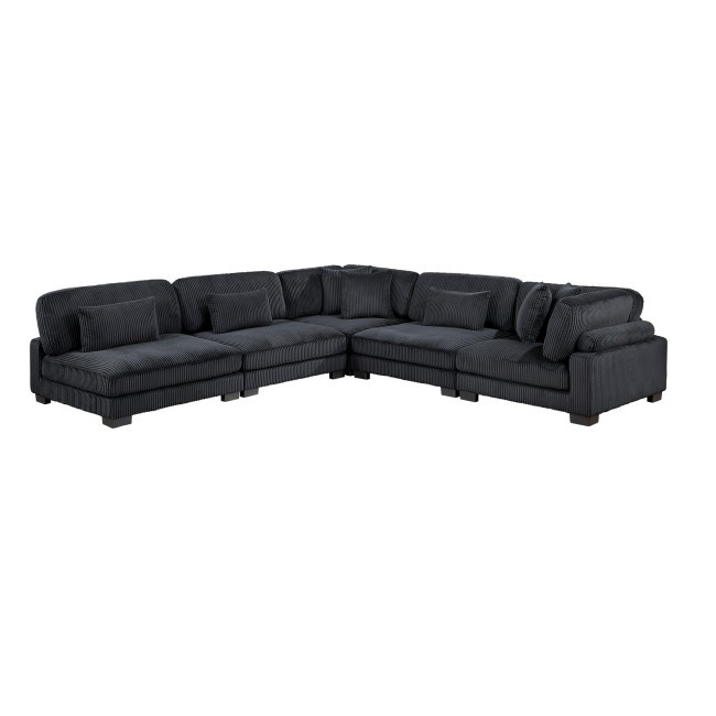 Traverse Black 5-Piece Sectional