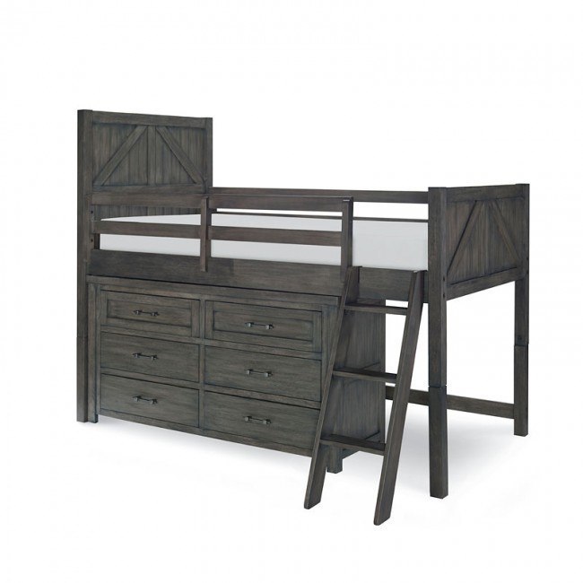 Loft bed store over dresser