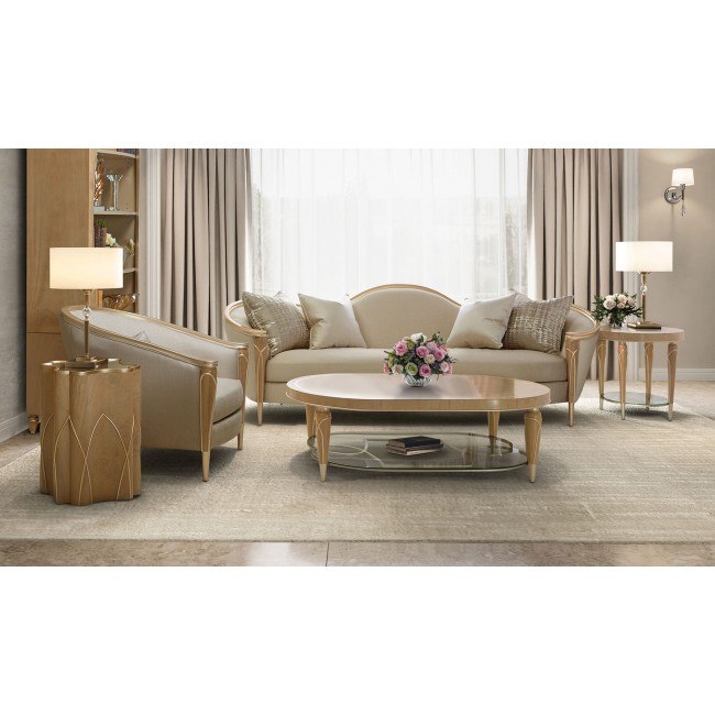Villa Cherie Caramel Oval Occasional Table Set
