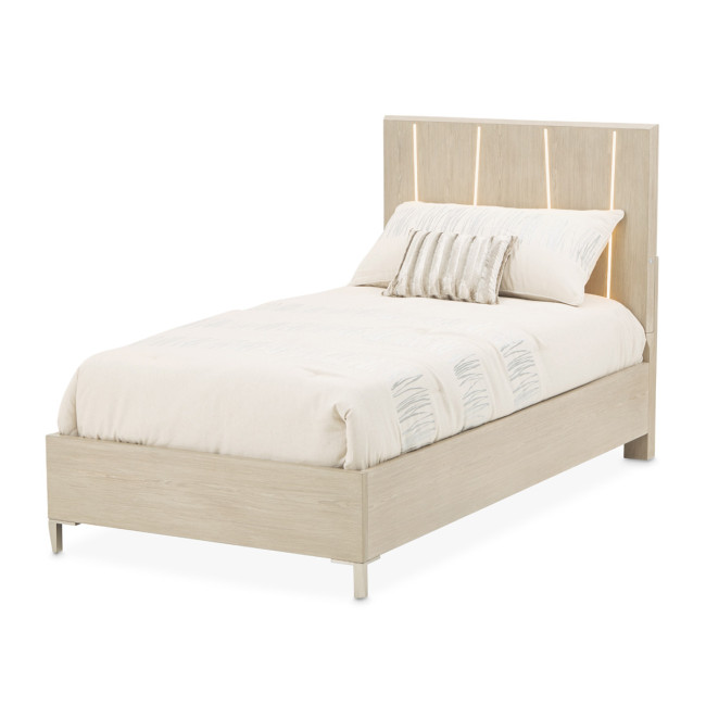 Lotus Bay Twin Panel Bed w/ LED Lights