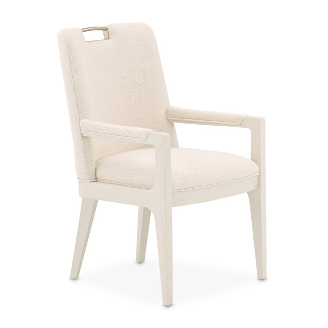 Portrait Alabaster White Arm Chair (Set of 2)