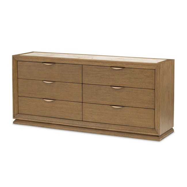 Portrait Sienna Brown Large Dresser w/ LED Lights