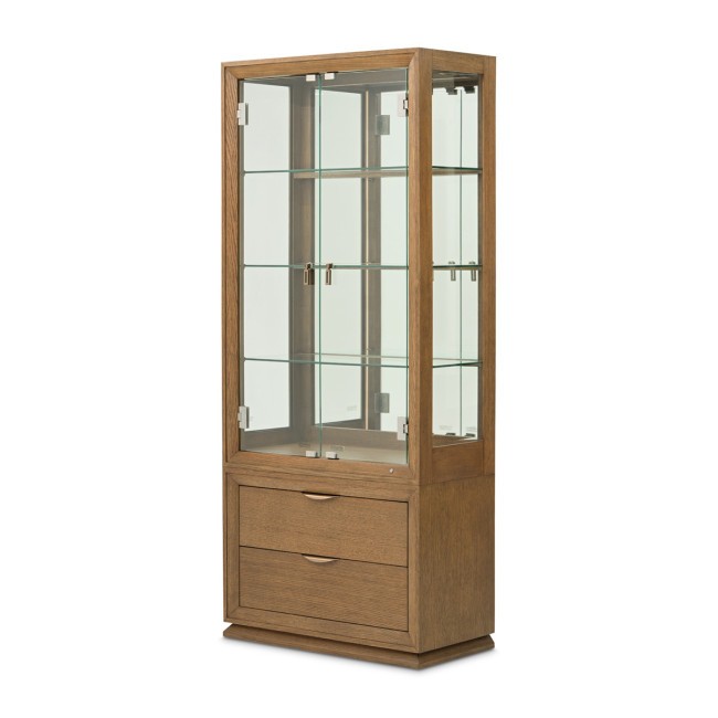 Portrait Sienna Brown Display Cabinet