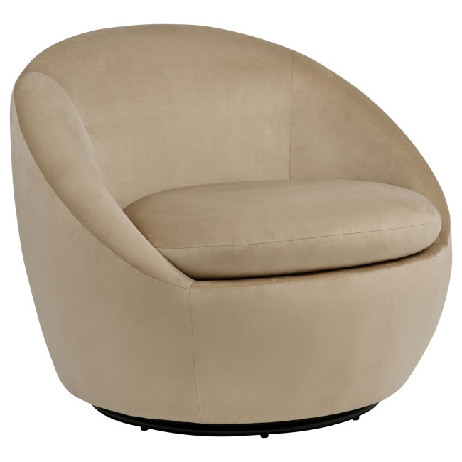 Myernick Camel Swivel Accent Chair