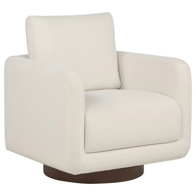 Iris Ivory Swivel Accent Chair