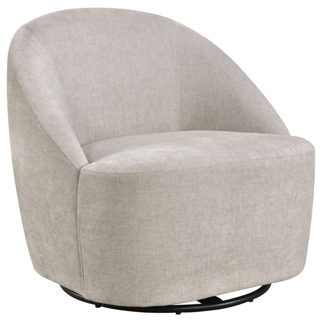 Leon Beige Swivel Accent Chair