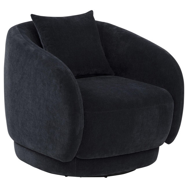 Arnaud Navy Swivel Accent Chair