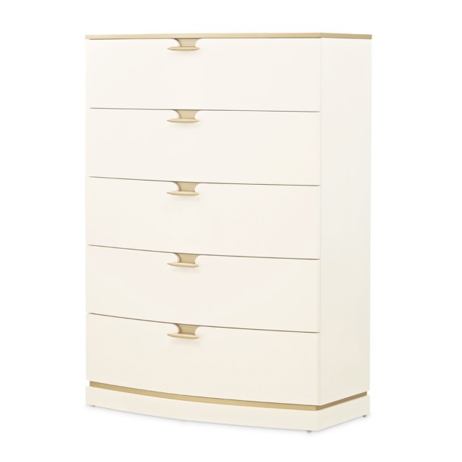 La Terrazza Creamy Pearl 5 Drawer Chest