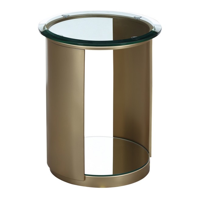 Houston Champagne Gold Chairside Table