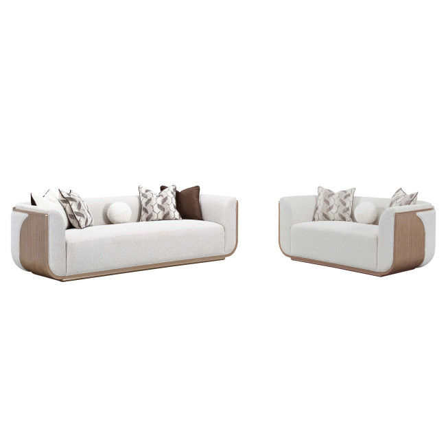 West Kensington Sea Salt Caramel and Buff Living Room Set
