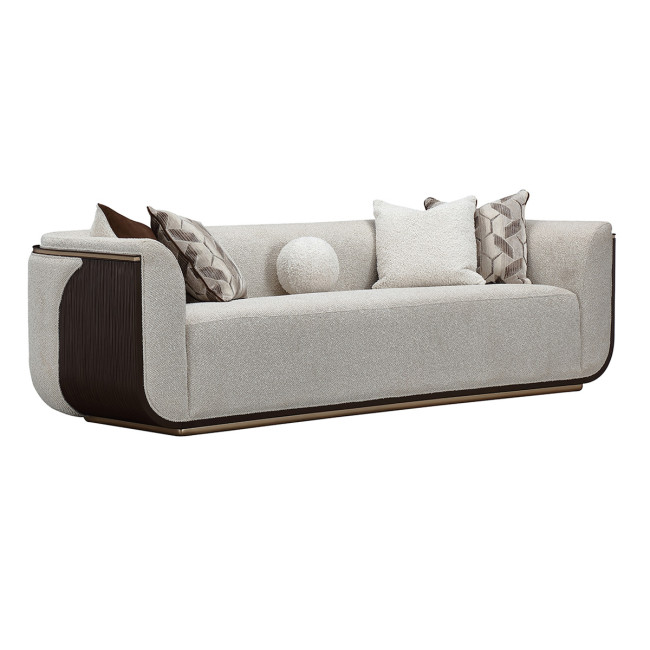 West Kensington Medium Espresso and Buff Sofa