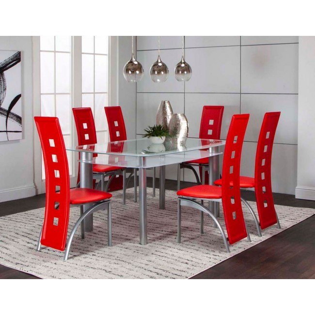 42 inch round hotsell glass dining table set