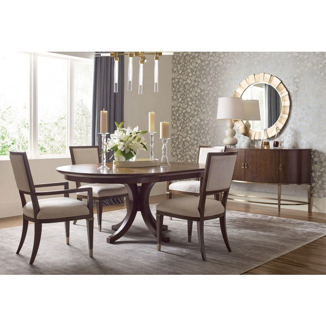 Vantage Warner Round Dining Room Set w/ Bartlett Chairs